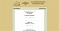 Desktop Screenshot of alpinelodgingrentals.com